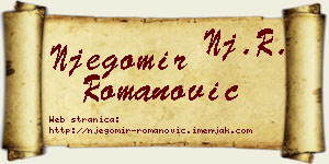Njegomir Romanović vizit kartica